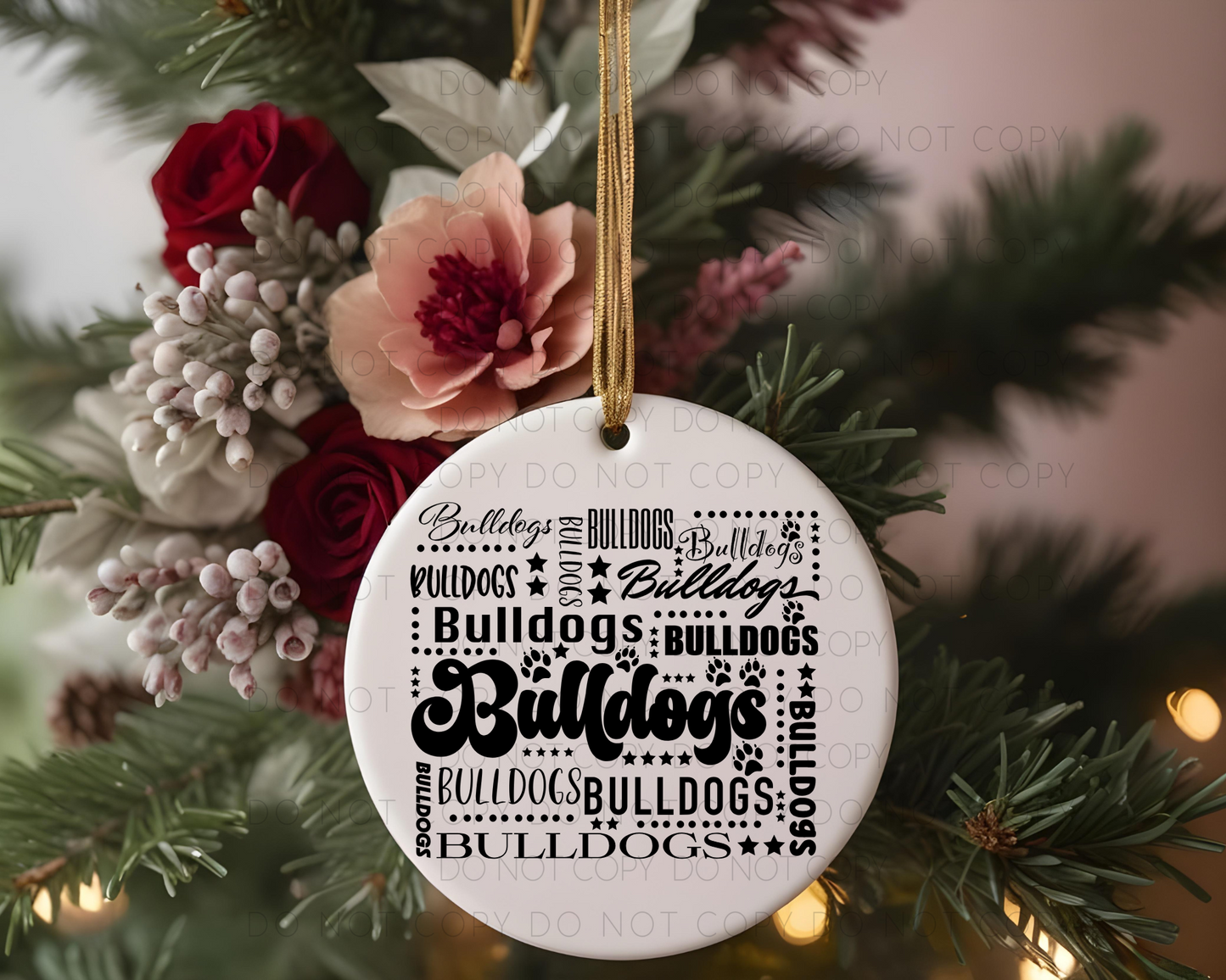 Bulldogs Typography Ornament