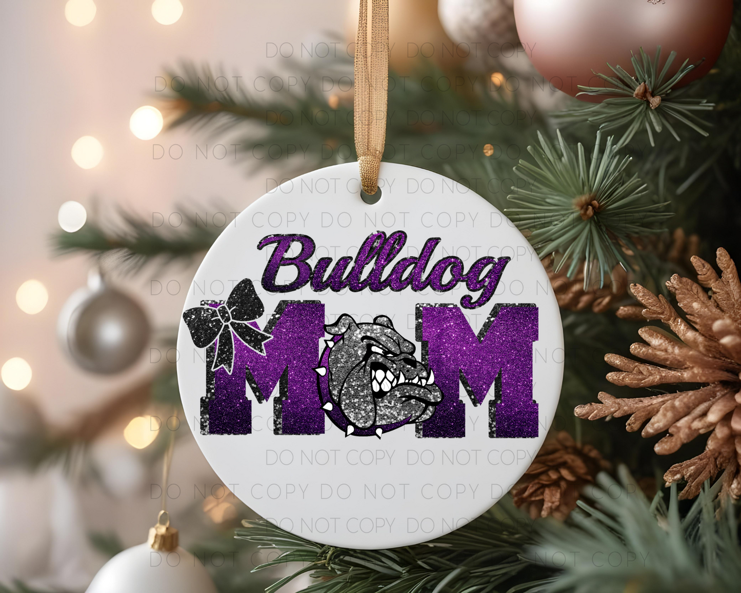 Bulldog Mom Ornament