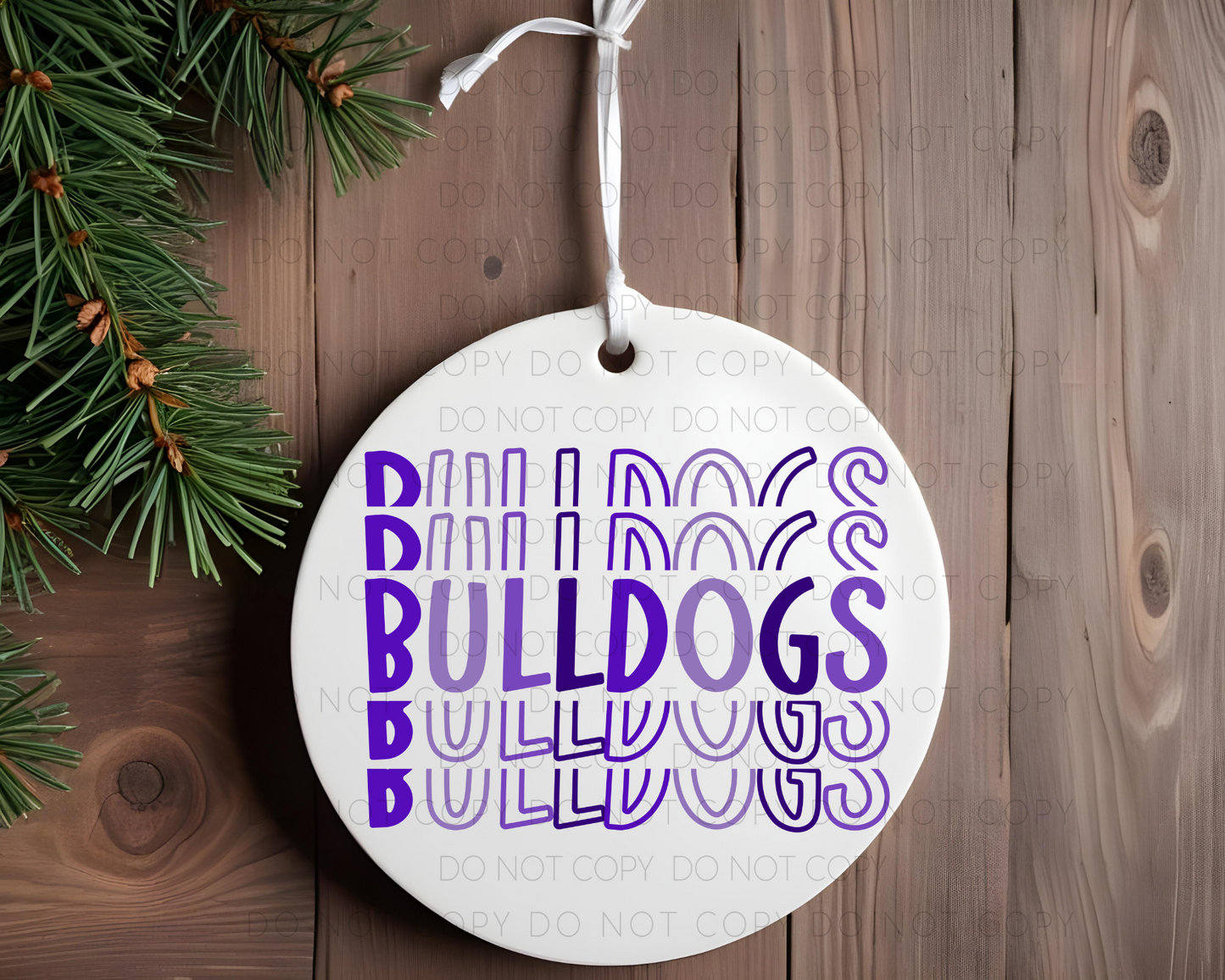 Bulldogs Stacked Ornament