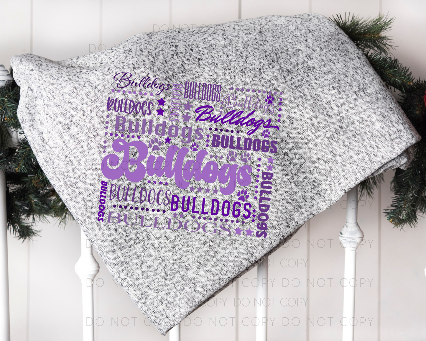 Bulldogs Typography Blanket