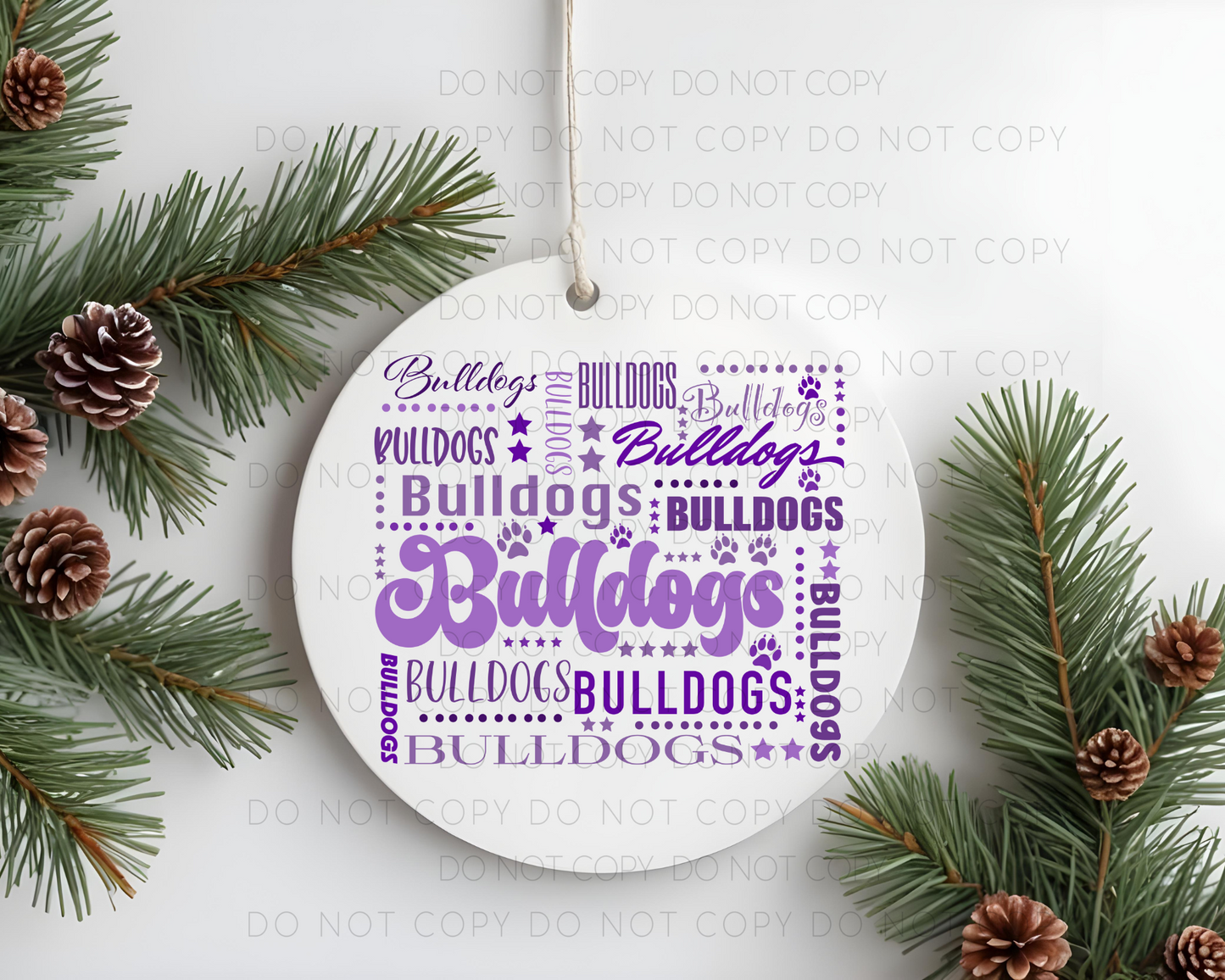 Bulldogs Typography Ornament