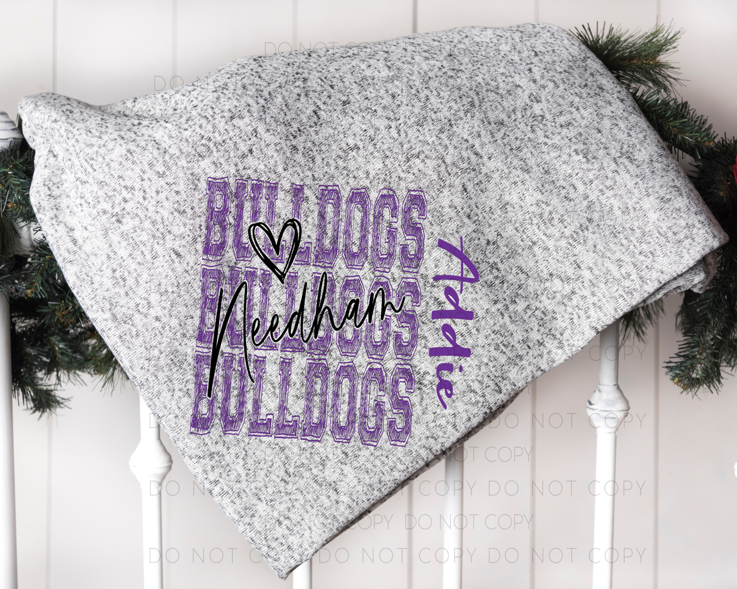 Custom Needham Bulldogs Blanket