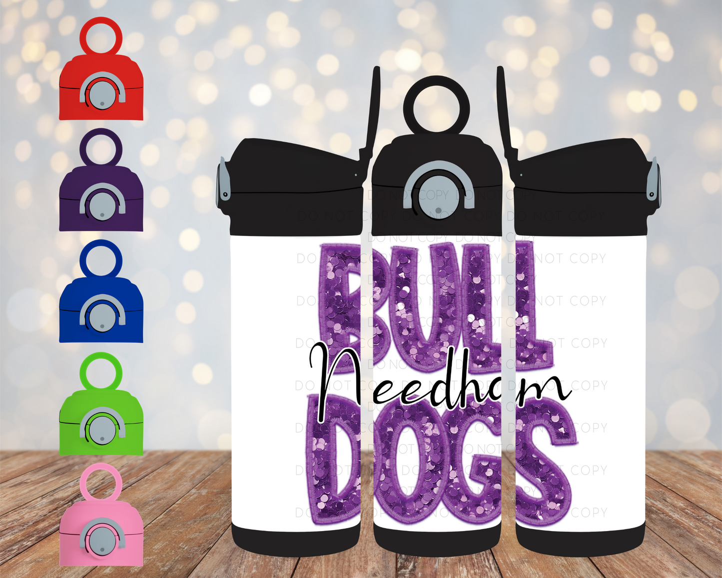 Faux Sequin Needham Bulldogs