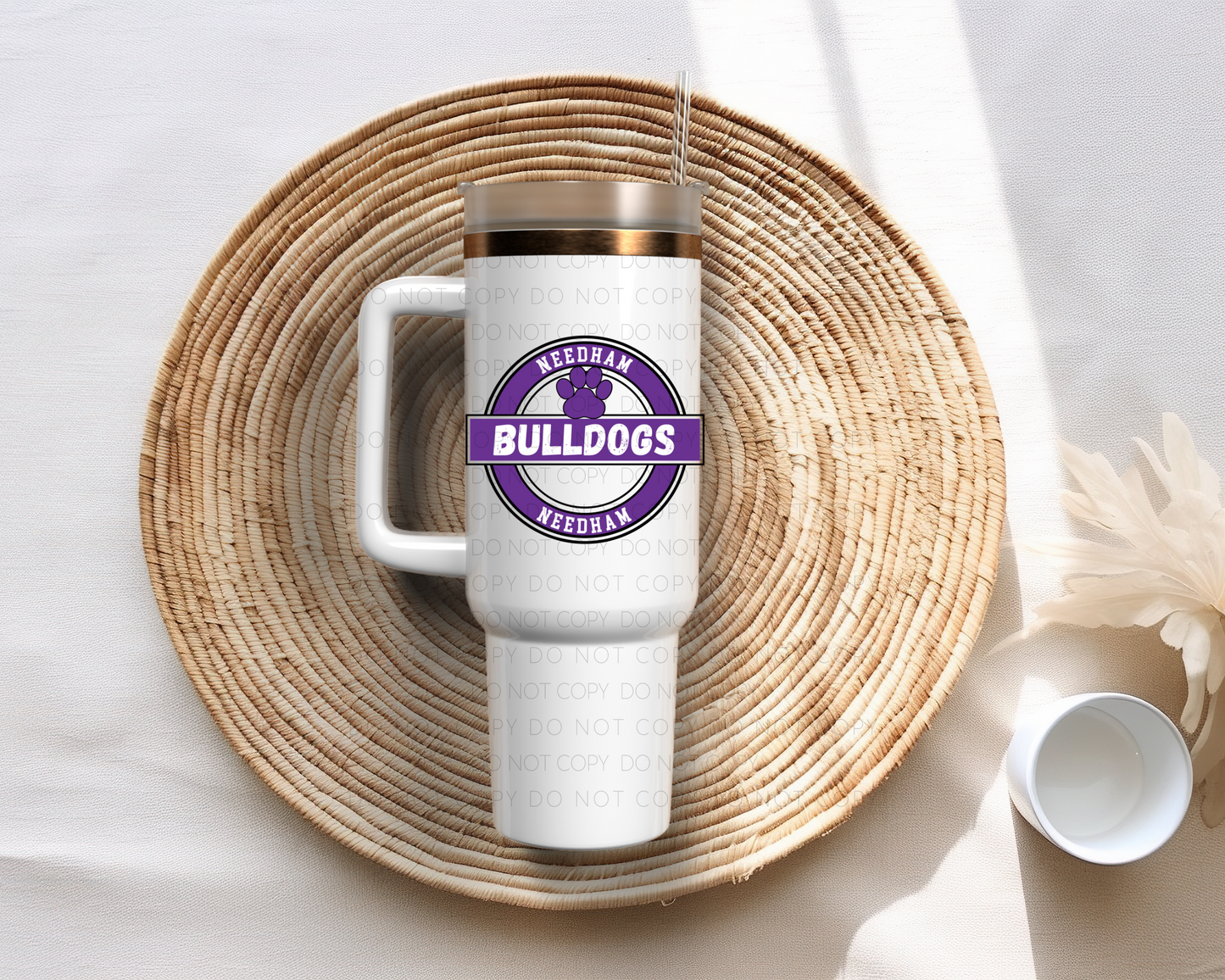 Needham Bulldogs Circle-Black Outline