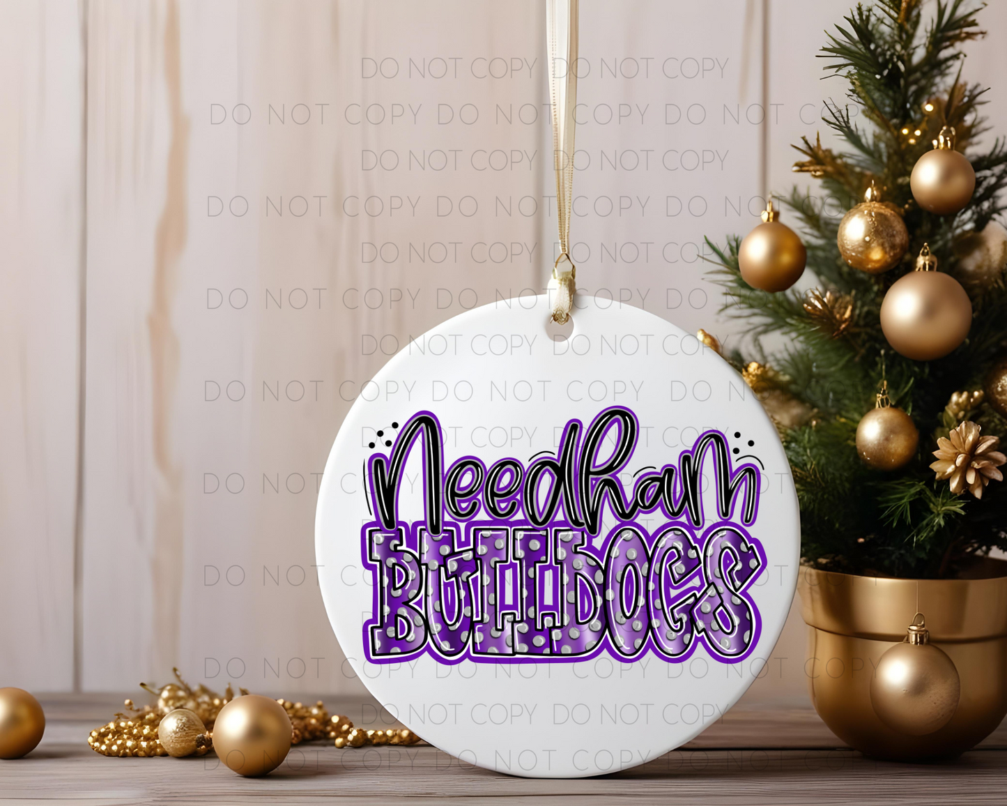 Needham Bulldogs Ornament