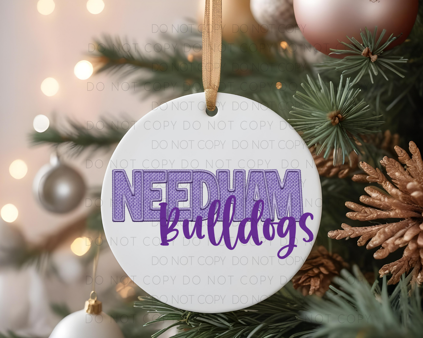 Needham Bulldogs Ornament