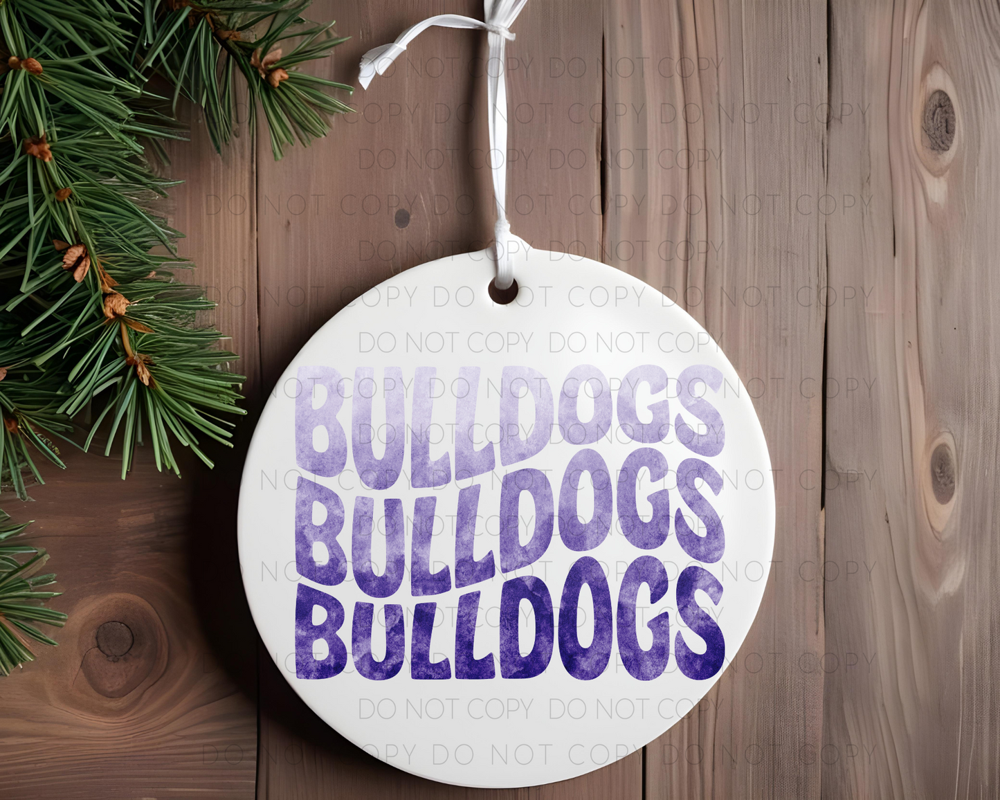 Ombre Bulldogs Ornament