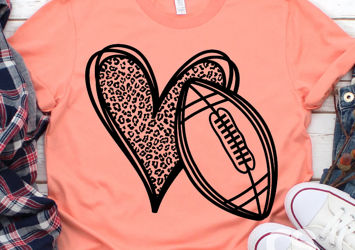 Leopard Heart Football