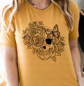 Skull & Flowers