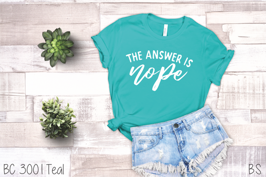 The Answer Is Nope